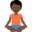 person in lotus position, dark skin tone